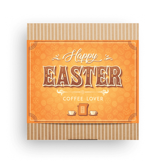 Oster Geschenk Kaffee Geschenkbox mit Happy Easter Design für Kaffeeliebhaber