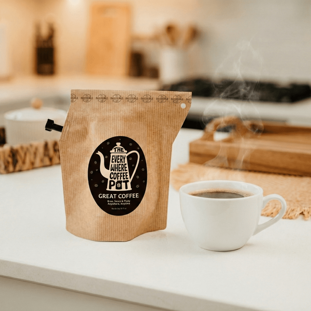 Nahaufnahme des Kaffeefilters im Coffee Pot